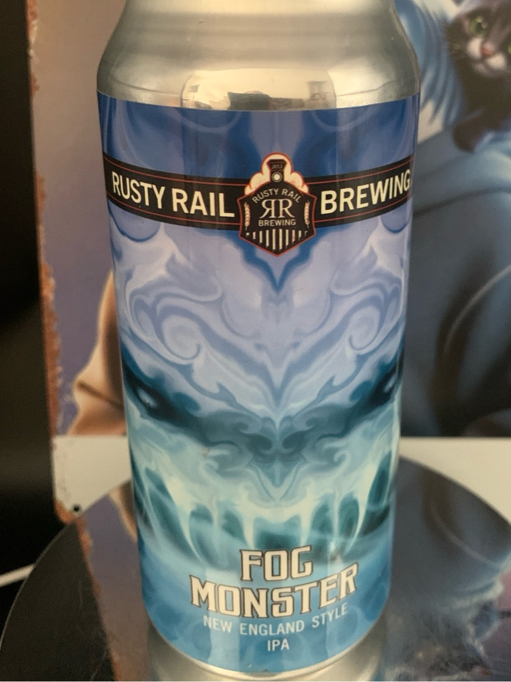 Vintage Beer Can Fog Monster New England Style IPA Tab Empty Rusty Rail Brewing